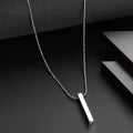 Stainless Steel Locket Necklace – Minimalist Stick Pendant | Menclave
