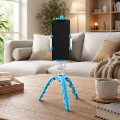 Flexible Neck Mobile Phone Holder with Adjustable Clamp for Bike and Desk (1 Pc)