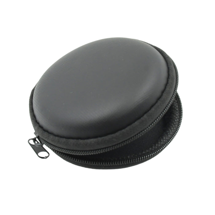 Cute Round Earphone Carrying Case - Multi-Use Pocket Pouch for Headphones, Cables, Coins, Airpods & More