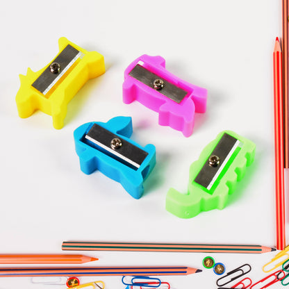 Plastic Small Cute Pencil Sharpener (1 Pc / Mix Design & Color)