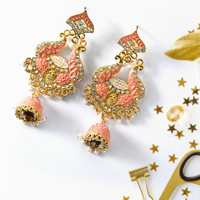 Elegant Long Jhumka Earrings with Intricate Detailing for a Bold Statement