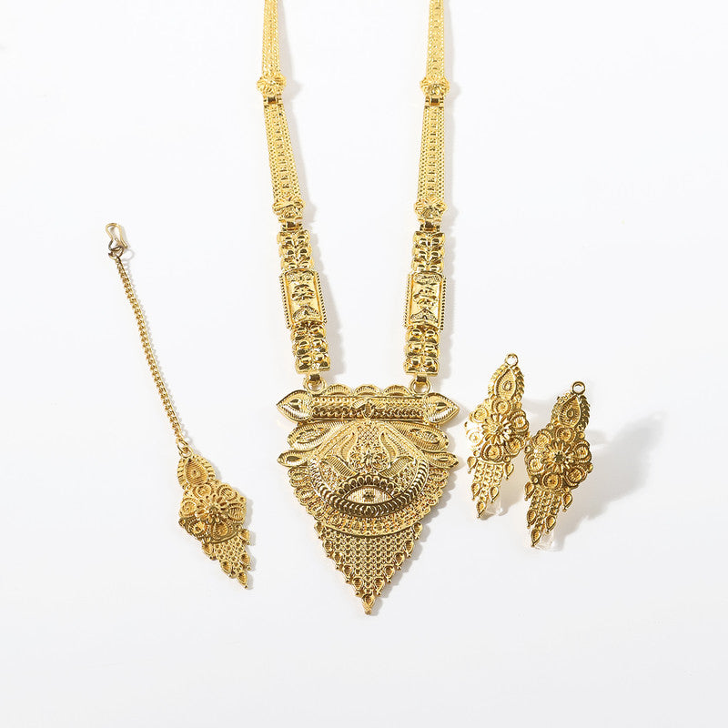 Majestic Regal Panel Necklace Set – Trending Traditional Bridal Jewellery with Grand Antique Detailing