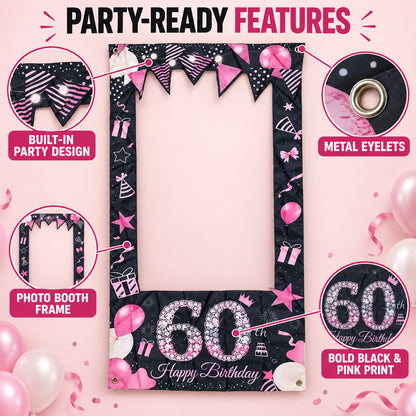 Birthday Photo Booth Backdrop Curtain for Birthday Party Decor (90x180 Cm)