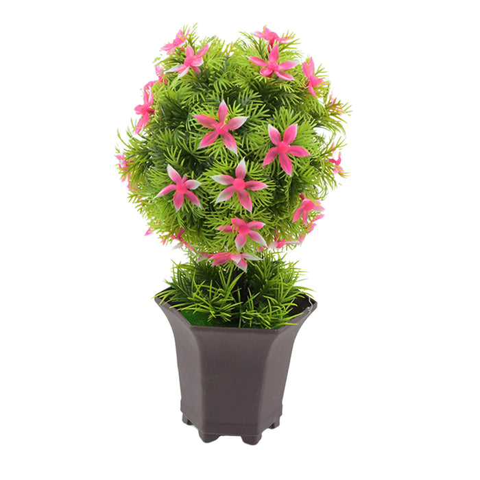 Wild Artificial Flower Plants with Cute Pot | Flower Plant for Home Office Decor | Tabletop and Desk Decoration | Artificial Flower for Balcony Indoor Decor, Plants for Living Room (1 Pc)