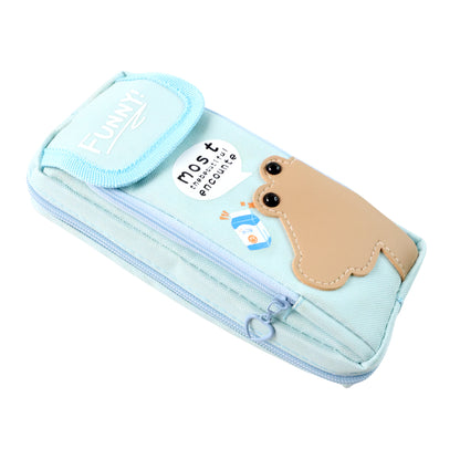 Printed Multipurpose Zipper Pencil Pouch - (1 Pc / Mix Design)