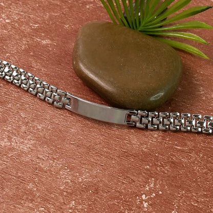 Customized / Personalized Stainless Steel Rakhi Bracelet for Men (1 Pc)