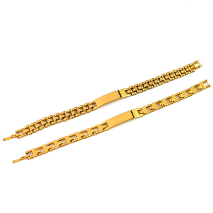 Customized Golden Bracelet for Men (Mix Design / 1 Pc)