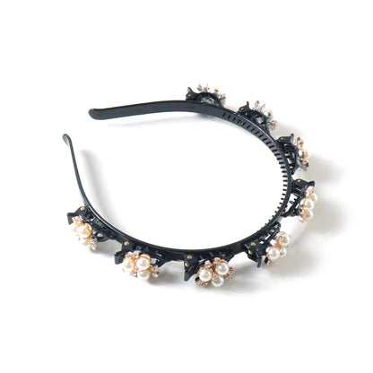 girls pearl flower headband