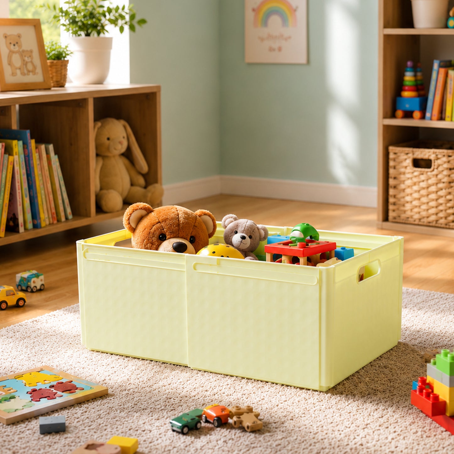 Foldable Storage Box Collapsible Organiser Crate 48x23.5 Cm (1 Pc)