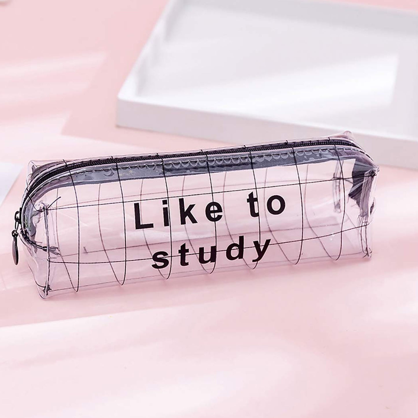 Transparent Pencil Pouch With Zipper (1 Pc)