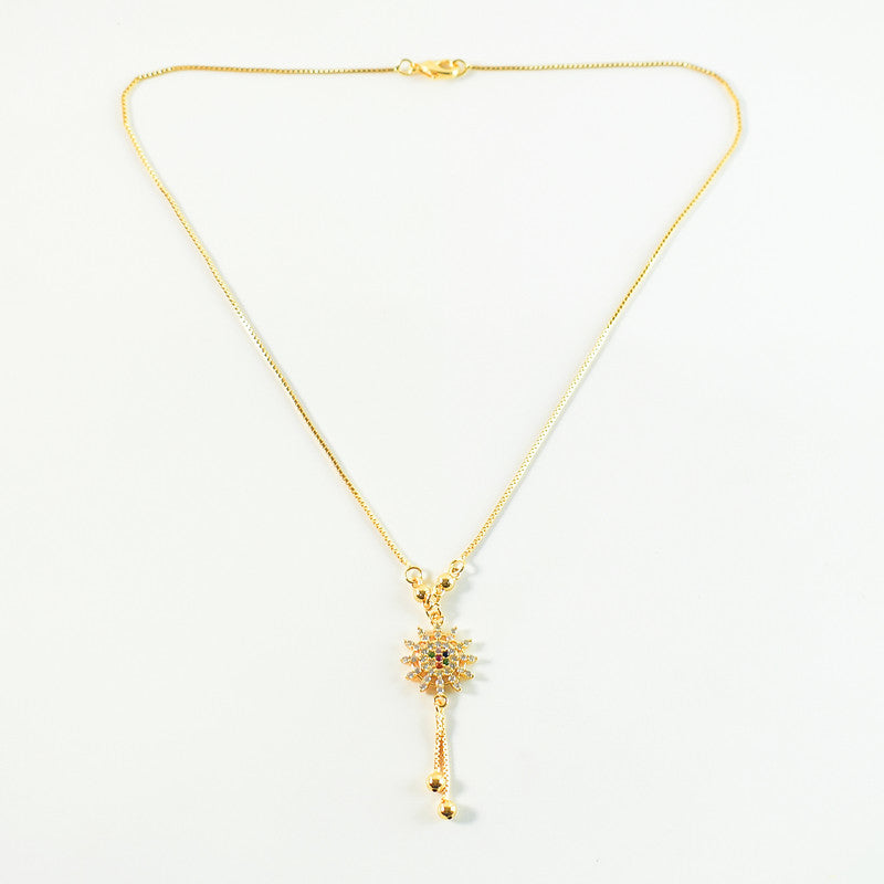 Trendy Sun-Shaped Pendant Necklace for Women