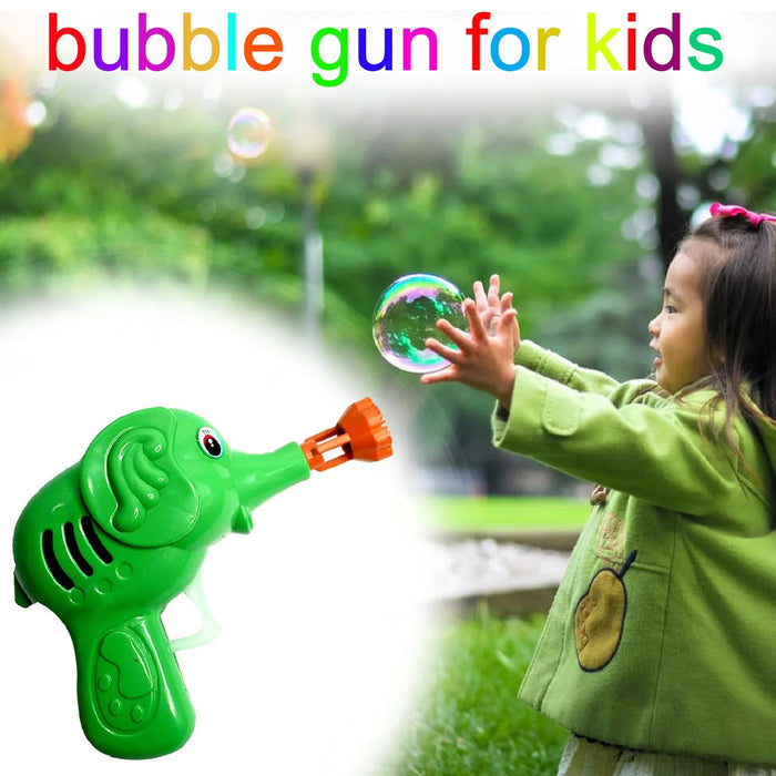 3065 Elephant Hand Pressing Bubble Liquid Bottle with Gun Toy for Kids, Children and Toddlers