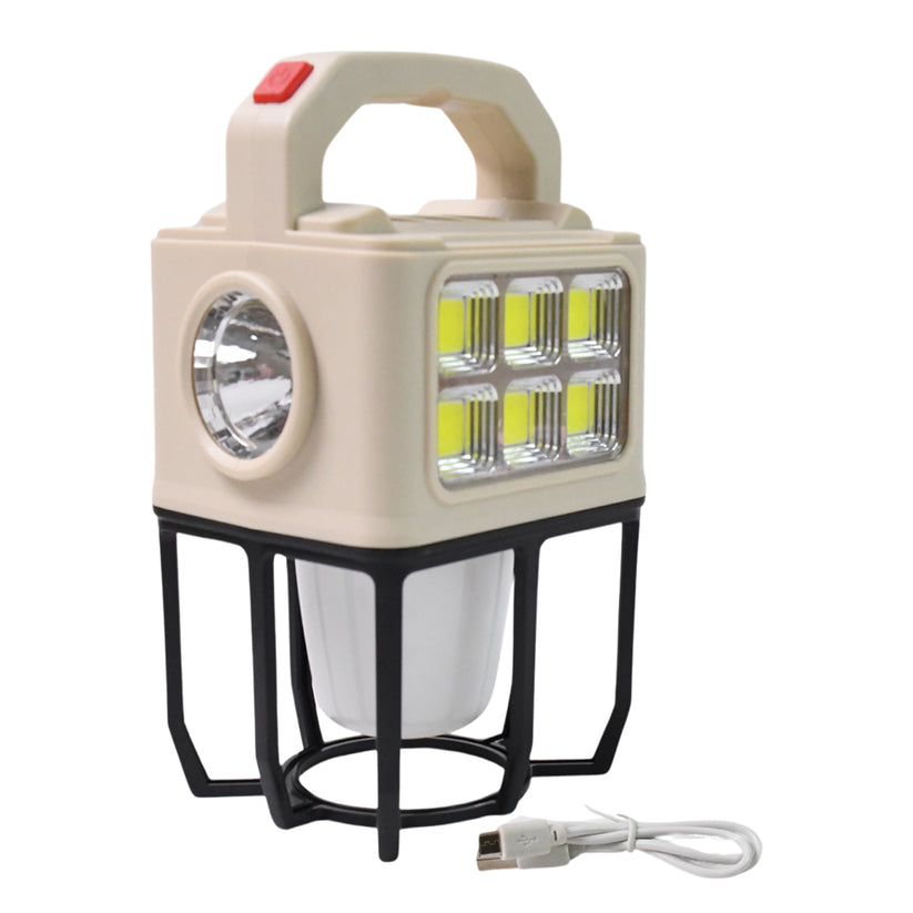 Solar Portable Camping Lantern with 3 Light Modes & USB Charging