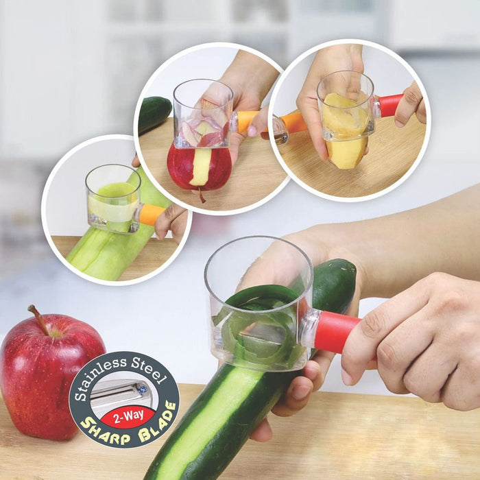 Home Kitchen Cooking Tools Peeler With Container Stainless Steel Carrot Cucumber Apple Super Fruit Vegetable Peeler