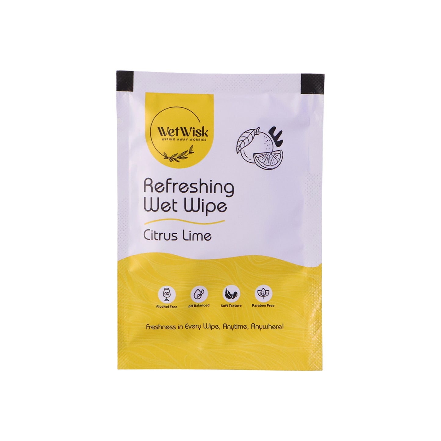 Citrus lime wipe face hands use
