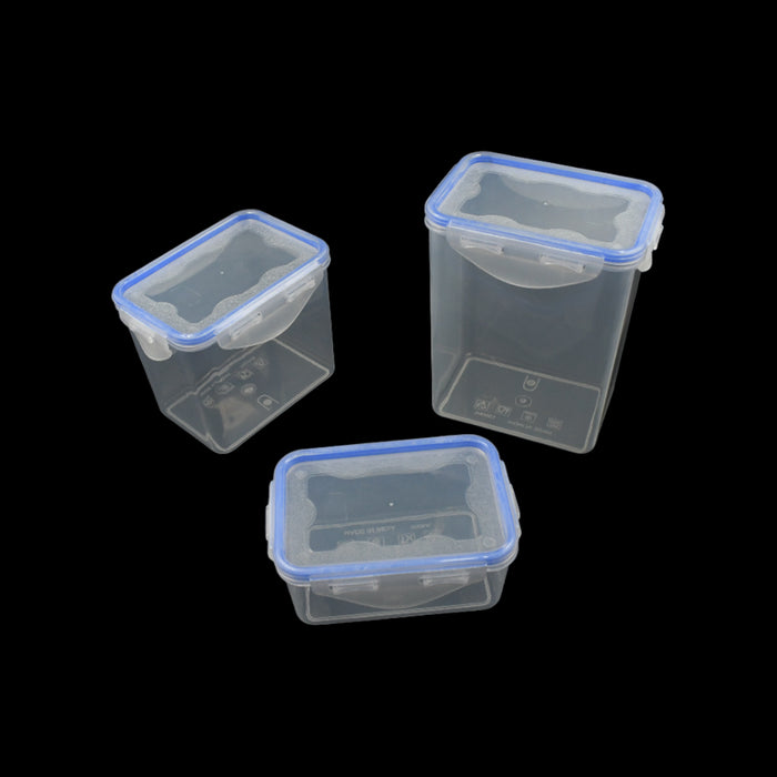 5496 Kitchen Storage Container Set with Food Grade Plastic and Air Seal Lock Lid for Storage of Grocery, Spices, Dry fruits Use For Home, Office, Restaurant, Canteens (3 Piece Set)