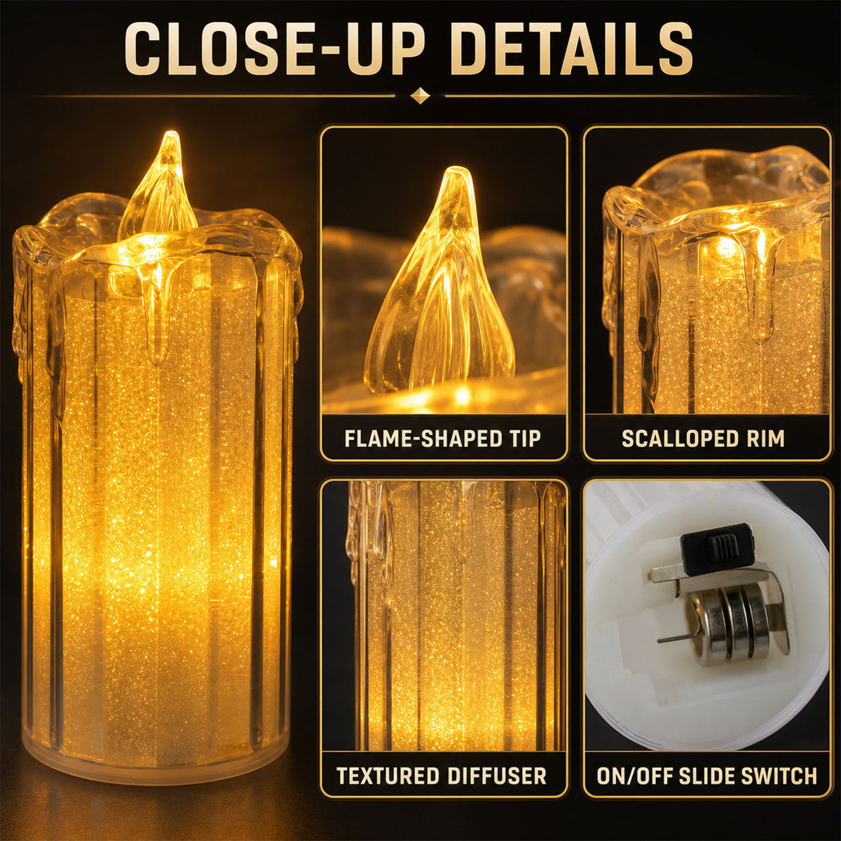 Flameless LED Candles – Decorative Tea Lights