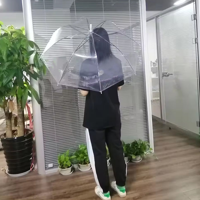 White Transparent  Long Umbrella (1 Pc)