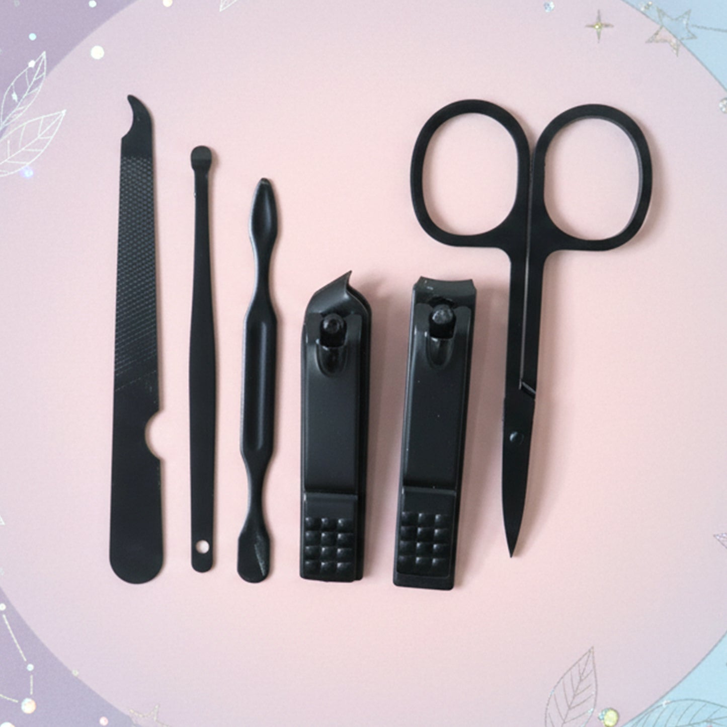 6 in 1 Professional Manicure & Pedicure Grooming Tool Set