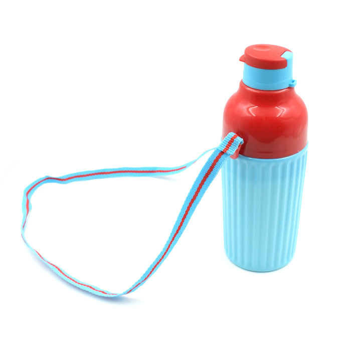 0400 પ્લાસ્ટિક સ્પોર્ટ્સ ઇન્સ્યુલેટેડ પાણીની બોટલ ડોરી સાથે ઉચ્ચ ગુણવત્તાની પાણીની બોટલ કેરી કરવા માટે સરળ, BPA-મુક્ત અને લીક-પ્રૂફ! બાળકોની શાળા માટે, ફ્રિજ માટે, ઓફિસ, રમતગમત, શાળા, જિમ, યોગા (1 Pc 500ML)