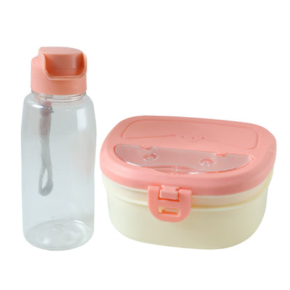 Plastic tiffin box and water bottle combo