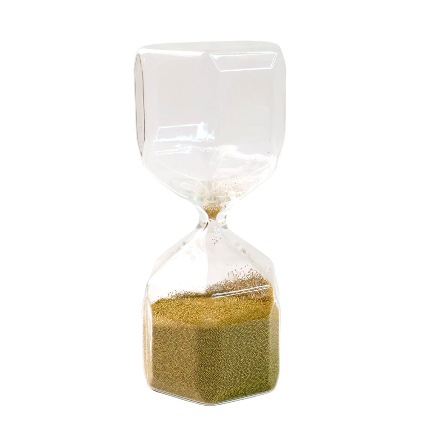 Faceted Glass Hourglass Sand Timer - (1 Pc / 4 Minutes Approx Time)
