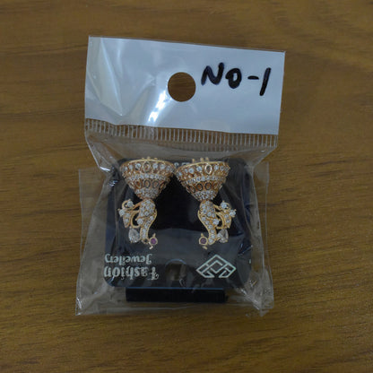 Beautiful Peacock Design CZ Stone Jhumka Earrings for Women