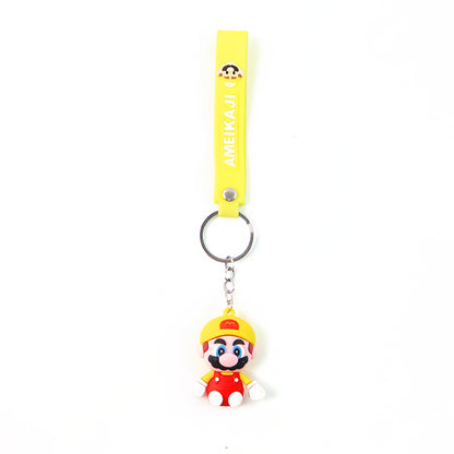 Cute Silicone 3D Key Chain with Metal Hook & Strap (Pack of 1)