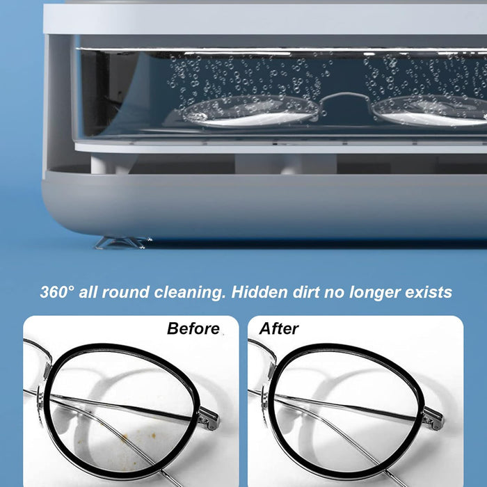12670 Ultrasonic Jewllery, Cleaner, Ultrasonic Cleaning Machine, Portable jewellery Cleaning Mchine For Jewellery, Ring, Silver, Retainer, Glasses, Watches, Coins, High Frequency Vibration Machine (Battery Not Included)
