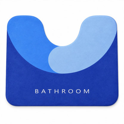 U Shape Toilet Contour Mat, Anti-Skid Absorbent Commode Rug (1 Pc, 40x50 Cm)