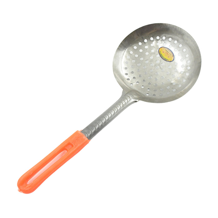 Colander Spoon, Non Slip Hand Polished Thickened Hot Pot Spoon for Kitchen for Restaurant, Stainless Steel Cooking Colander Skimmer Slotted Spoon Kitchen Strainer Ladle with Long Handle for Kitchen Cooking Baking (35 Cm & 34Cm)
