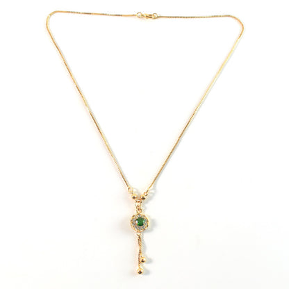 Emerald Green Crystal Pendant Necklace for Women