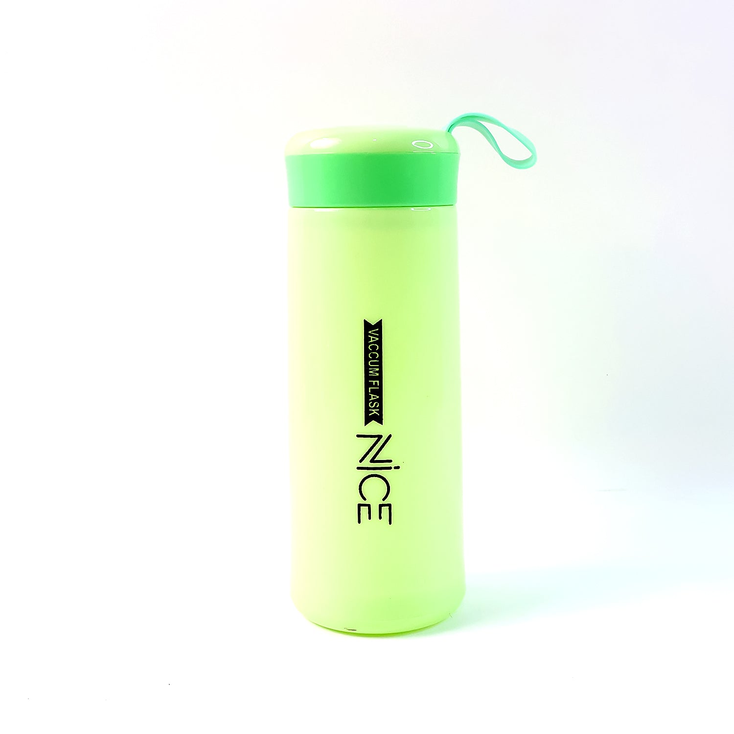 Leak-Proof Plastic Vaccum Flask - (Green Color / 1 Pc / 400ML)