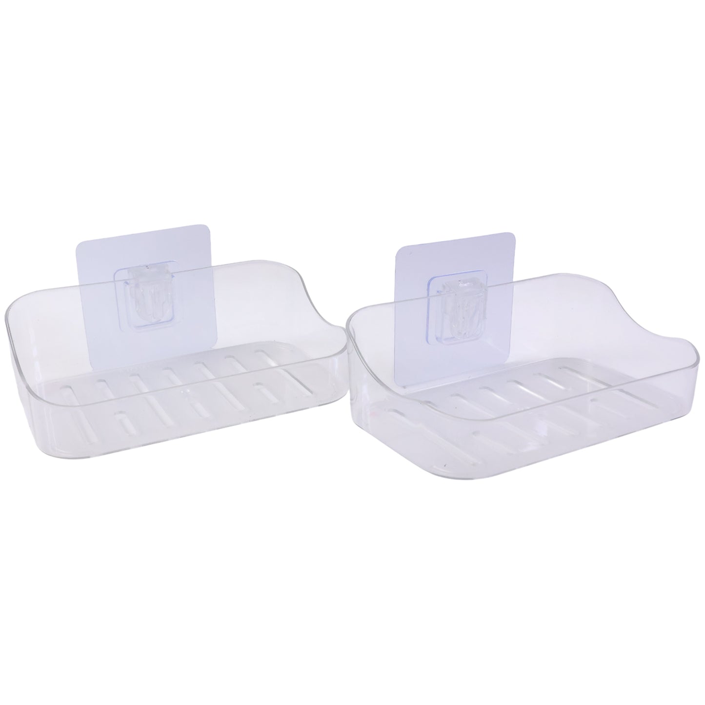 Wall-Mounted Transparent Soap Dish Holder Set