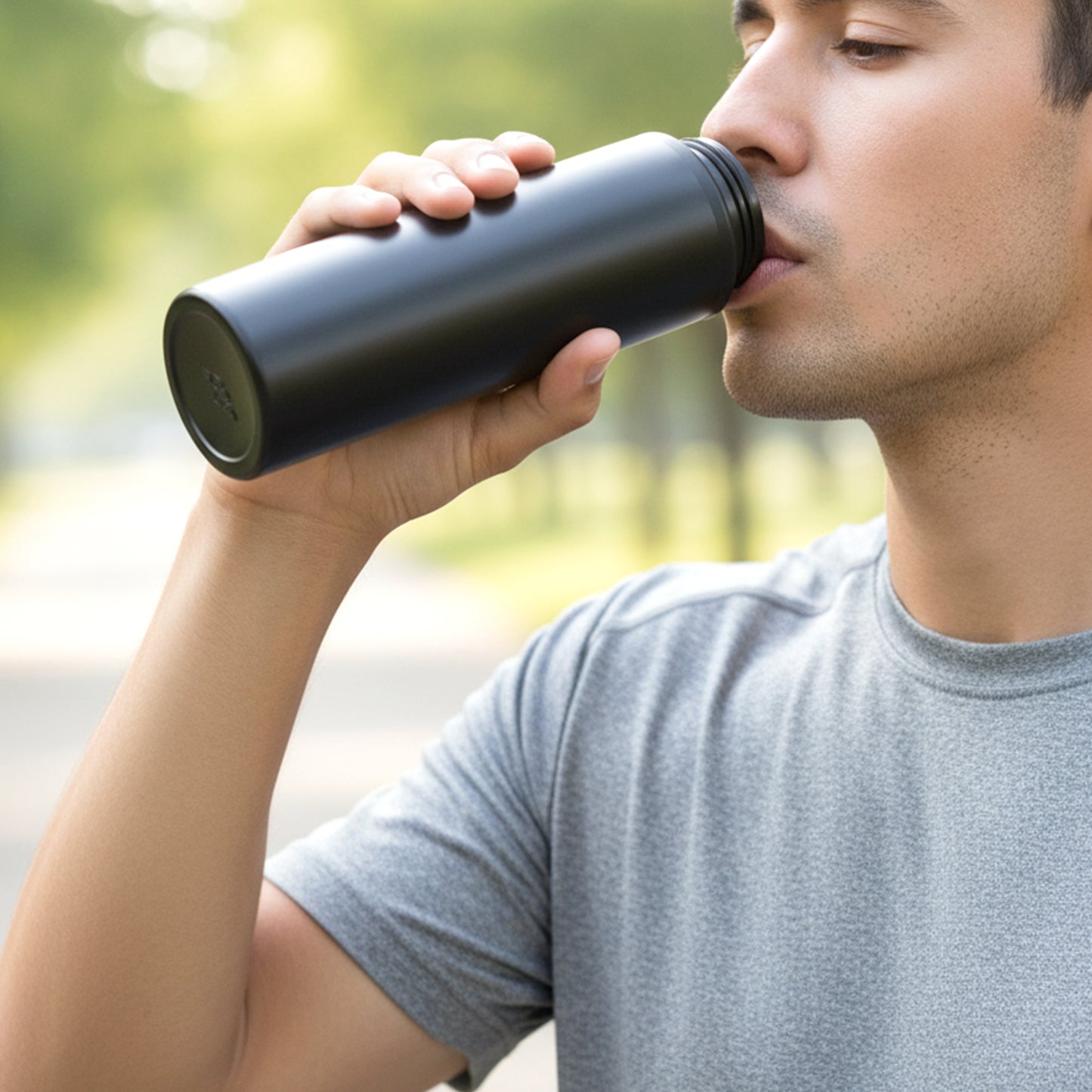 sports water bottle with leak proof flip lid