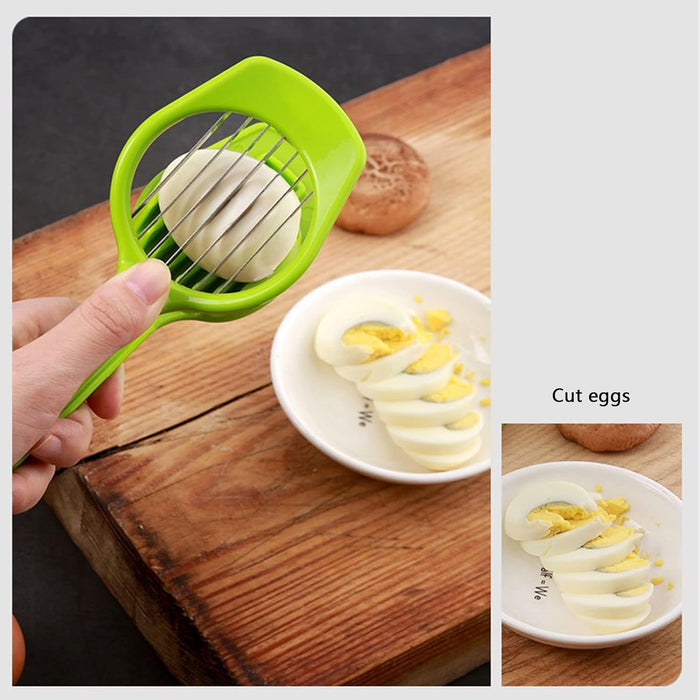 1pc Household Multifunctional Egg Slicer For Peeled And Hard Boiled Eggs,  2-in-1 Cutting Machine With Stainless Steel Wires, Dishwasher Safe,  Suitable For Eggs, Strawberries, Soft Fruits