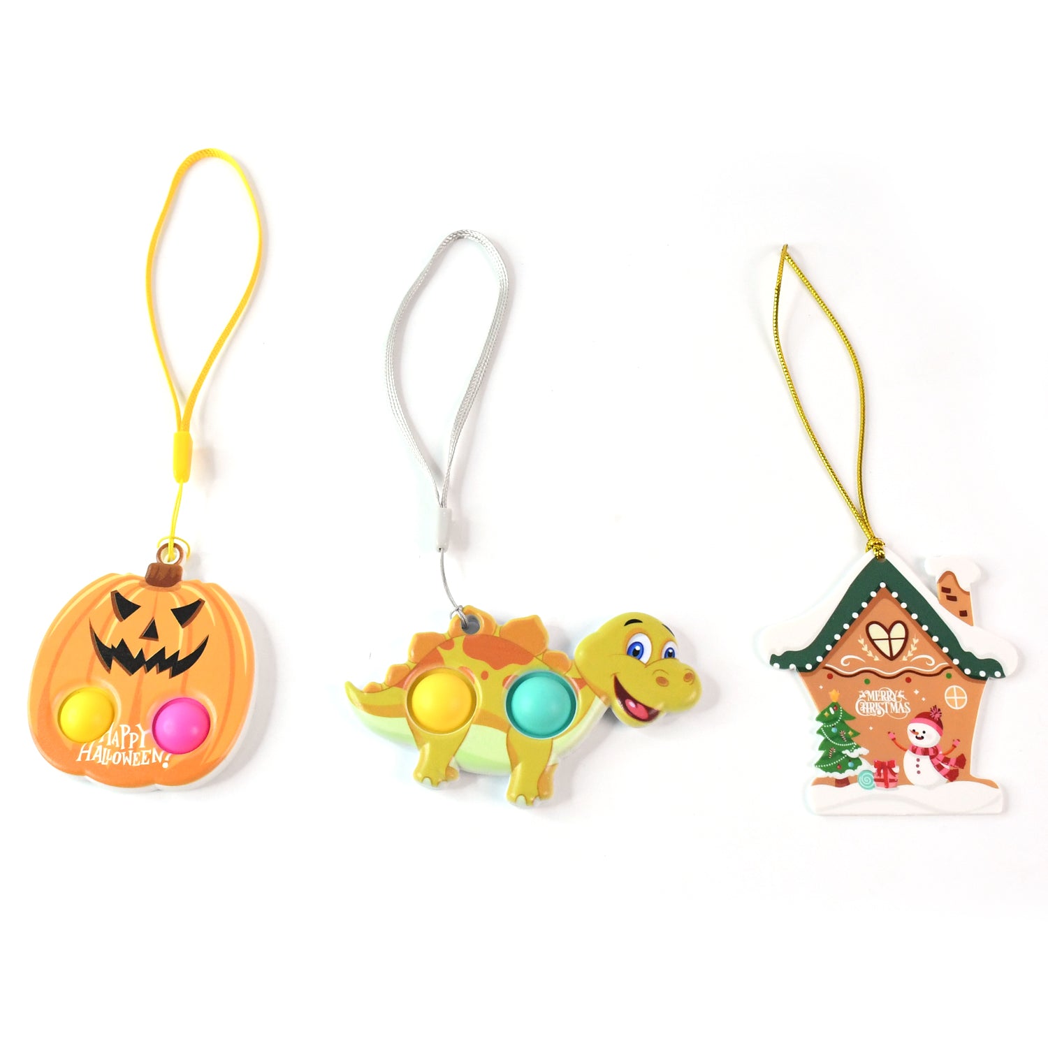 Silicone Push Bubble Fidget Keychain Toy (1 Pc)