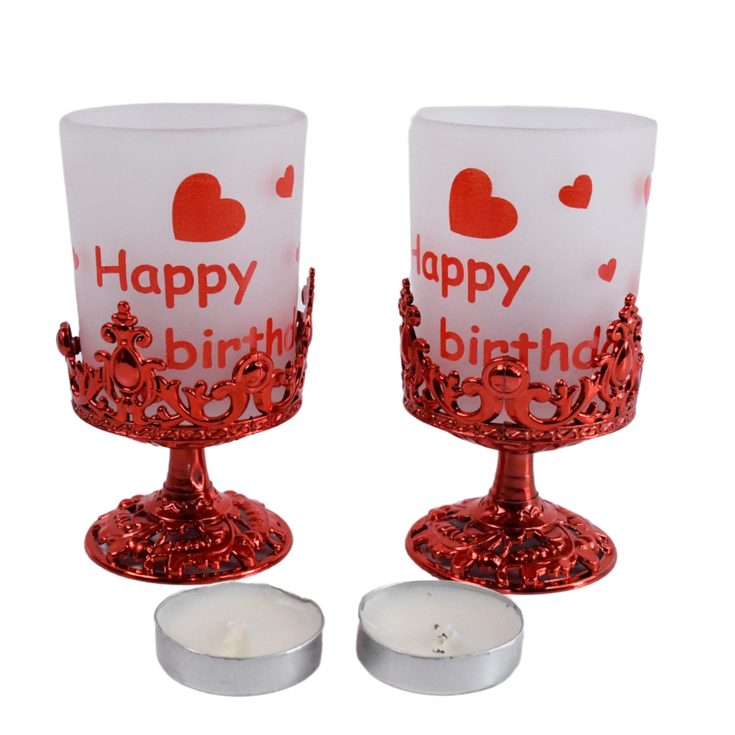 Tealight Holder Stylishly Shaped Candle Diya Stand Plastic Beautiful Design Festival (2 Pc / Mix Design)