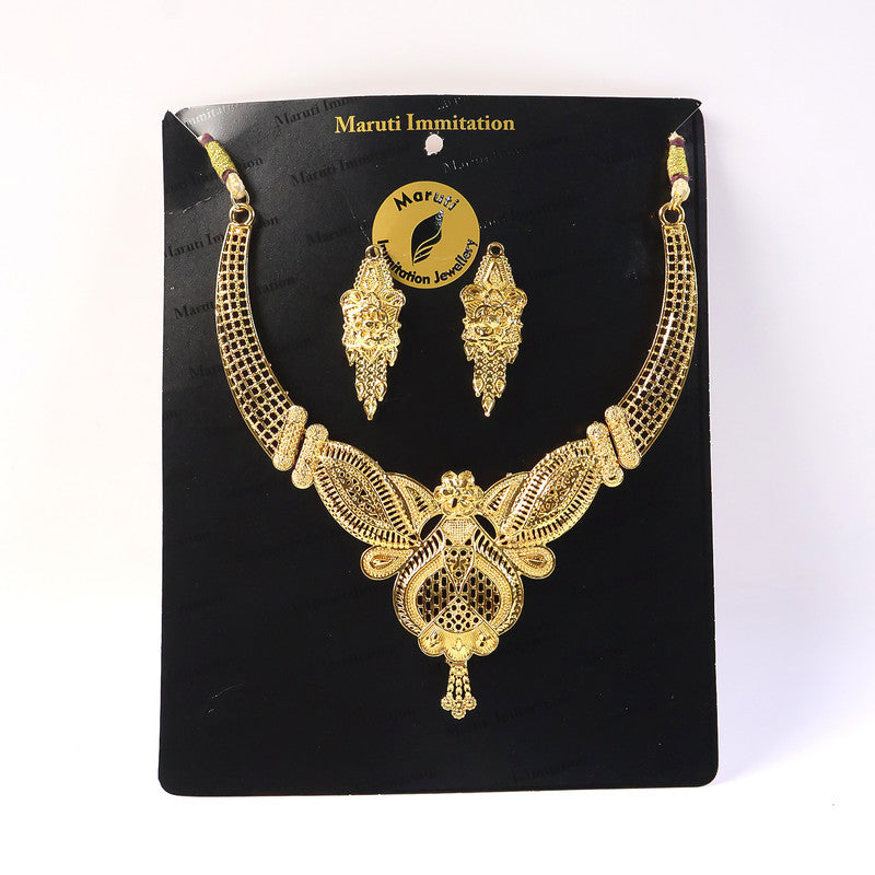 Elegant Meshwork Choker Necklace Set – Premium Handcrafted Design for Festive & Bridal Looks