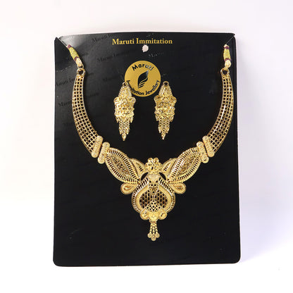 Elegant Meshwork Choker Necklace Set – Premium Handcrafted Design for Festive & Bridal Looks