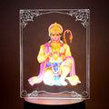 3D Lord Hanuman Frame with Soft White LED Light – Spiritual Decor