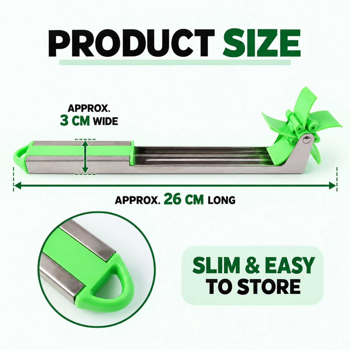 Windmill Watermelon Cutter, Steel Slicer for Quick Watermelon Cubes (1 Pc)