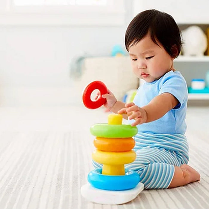 Stack Hoop Baby Plastic Baby Kids Teddy Stacking Ring Jumbo Stack Up Educational Toy 5 ...