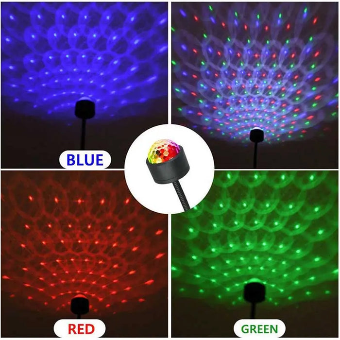 USB Car Atmosphere LED Light, Car Interior Ceiling Light with Adjustable  Lens, Car Laser Projector Decoration Lights, Red 