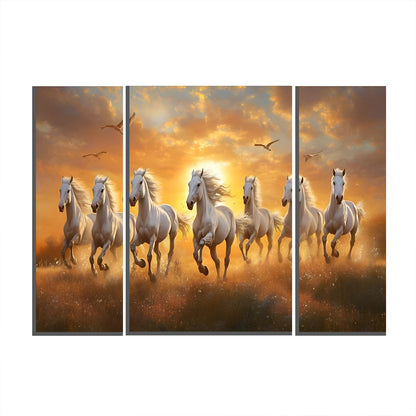 MDF horses art bedroom wall