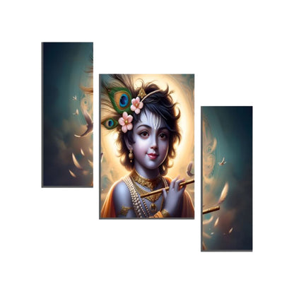 MDF Krishna flute frame in bedroom