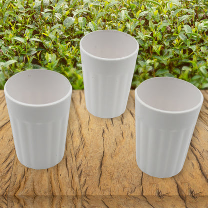 Small Plastic Coffee / Tea Cups Reusable Plastic Cup Mug Lightweight Microwavable Safe Unbreakable Camping Coffee Mugs for Tea Milk Water Juice Tea (3 Pcs Set)