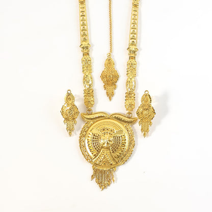 Premium Traditional Gold-Tone Necklace Set for Weddings & Festive Occasions