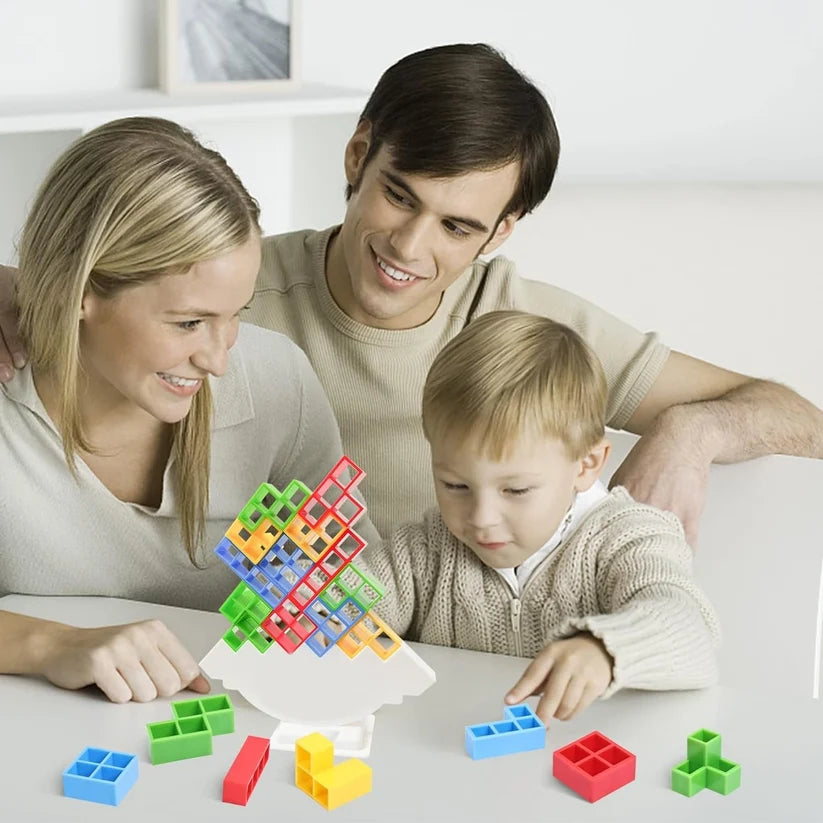 Kids Learning Activity Combo – Magnetic Bead Board, Balance Blocks & Wooden Car Ramp Set