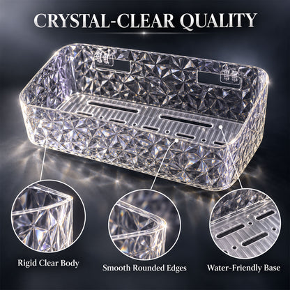 Diamond Design Bathroom Wall Rack for Toiletries and Cosmetic Storage (1 Pc)